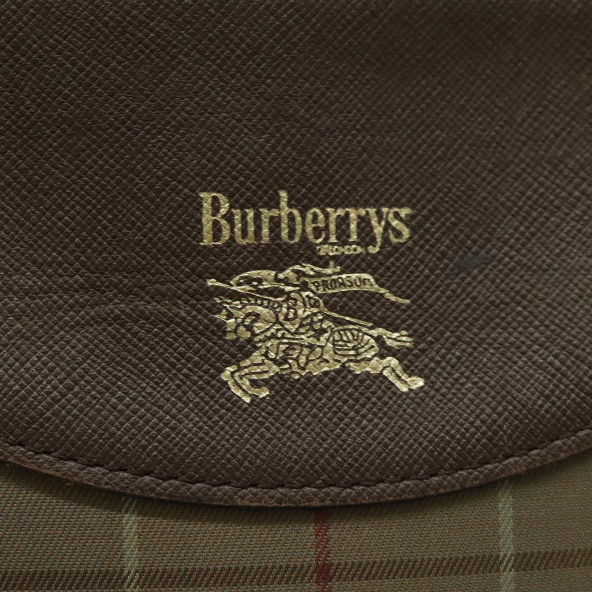 Burberrys Nova Check Shoulder Bag Canvas Brown Auth bs19192