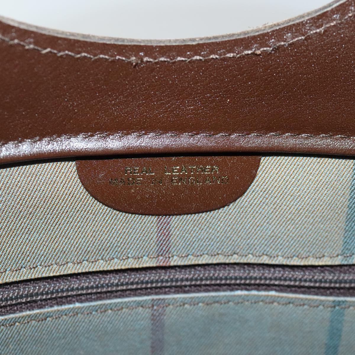 Burberrys Nova Check Hand Bag Canvas Leather Brown Auth bs19196