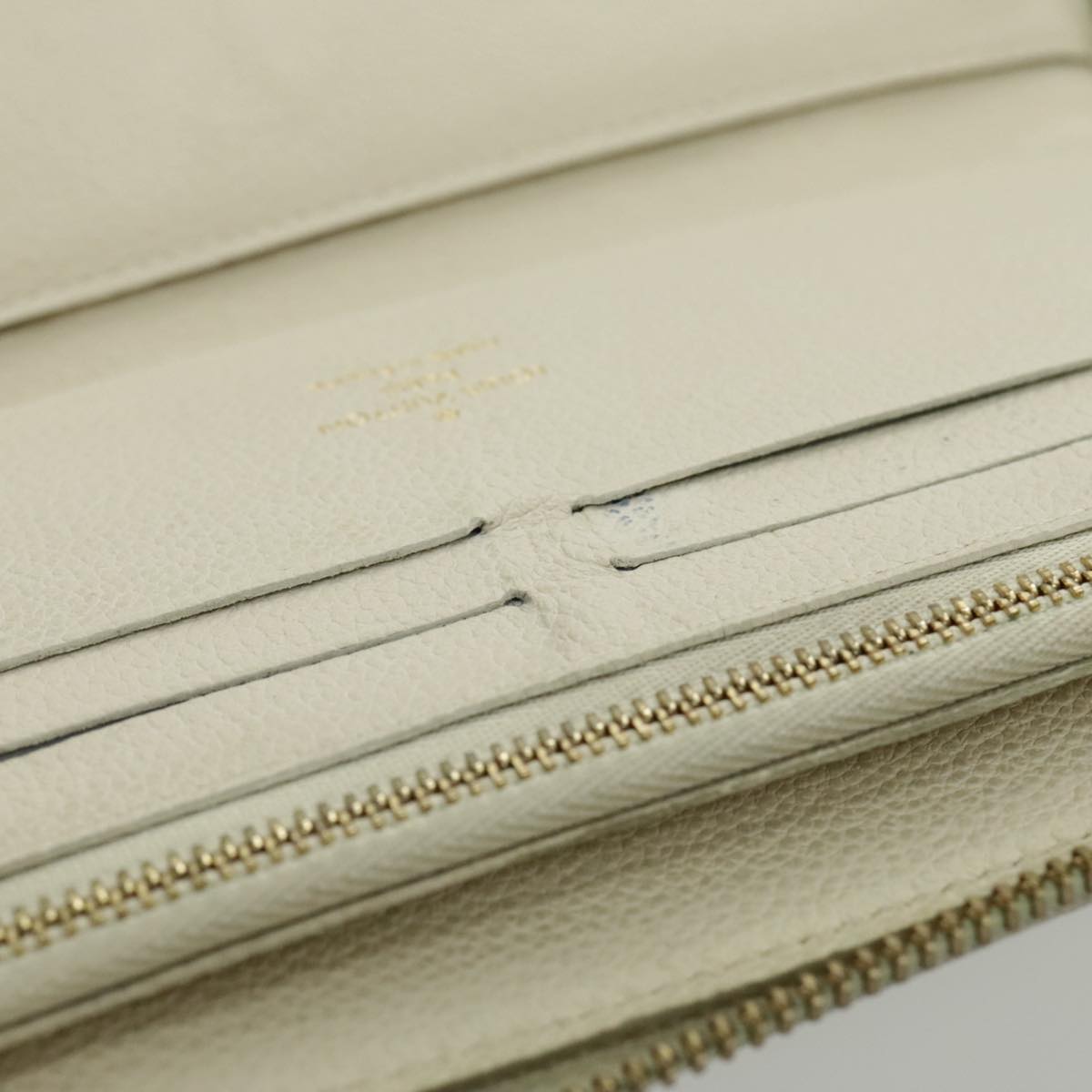 LOUIS VUITTON Empreinte Portefeuille Secret Ron Wallet White M93437 Auth bs19239