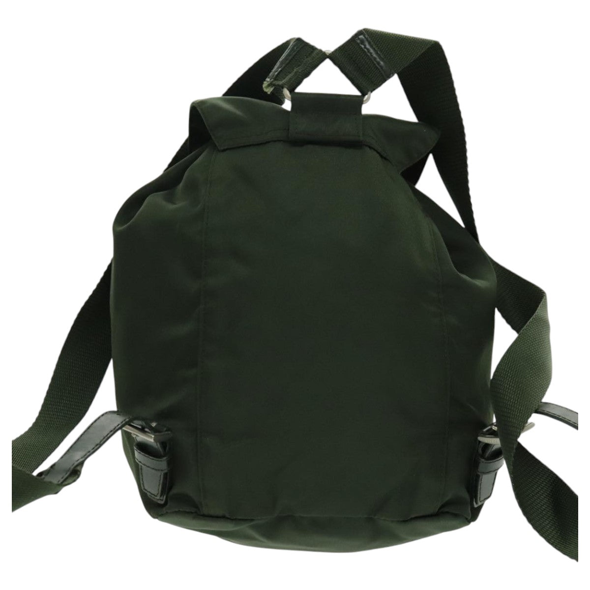 PRADA Backpack Nylon Green Silver Auth bs19249