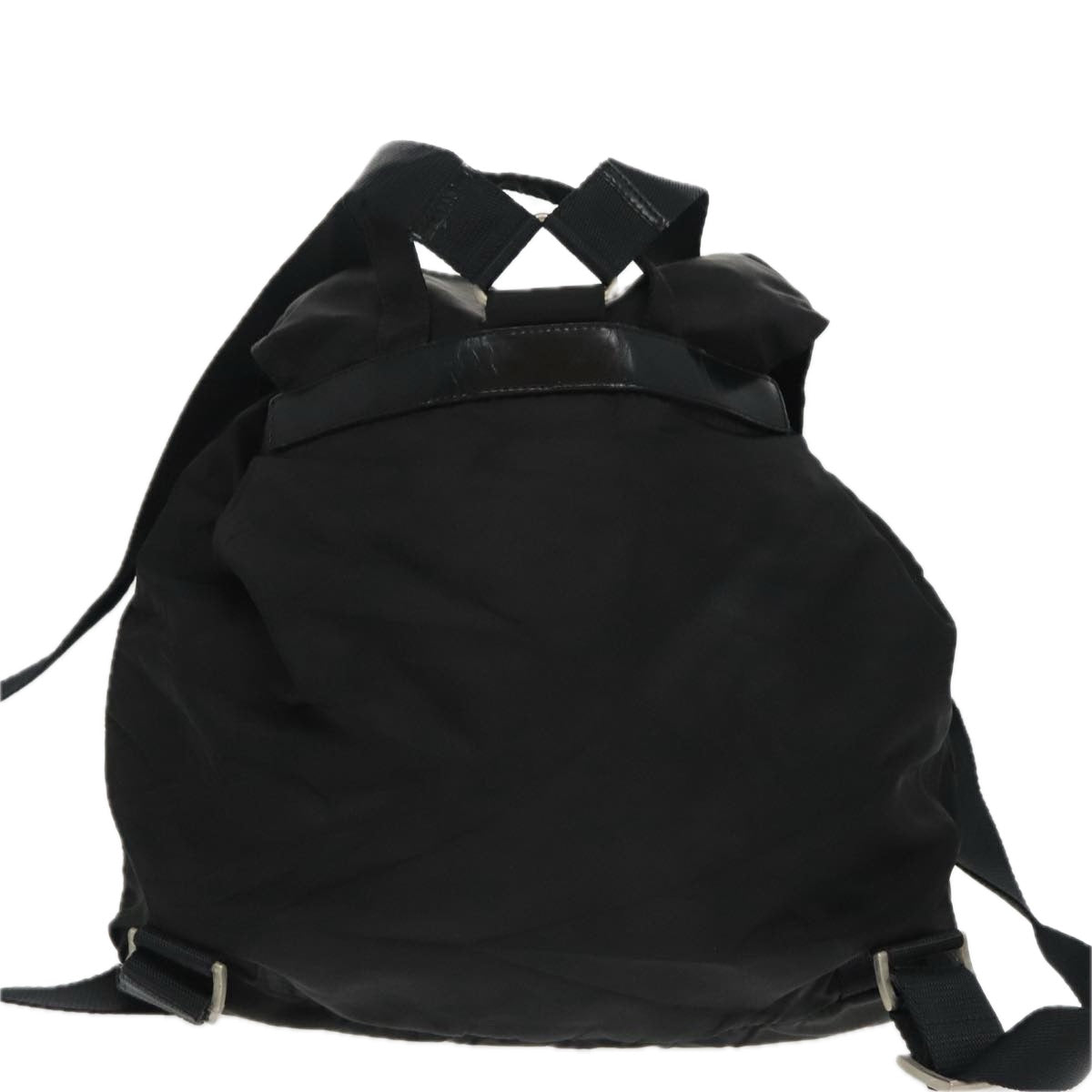 PRADA Backpack Nylon Black Silver Auth bs19256