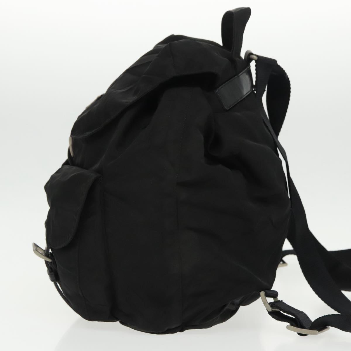 PRADA Backpack Nylon Black Silver Auth bs19256