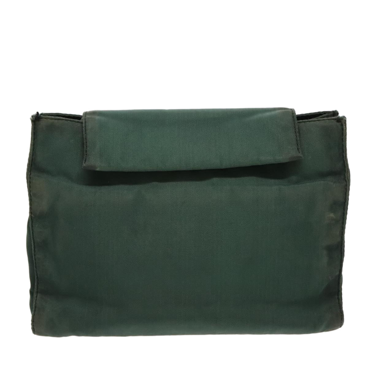 PRADA Pouch Nylon Green Auth bs19306