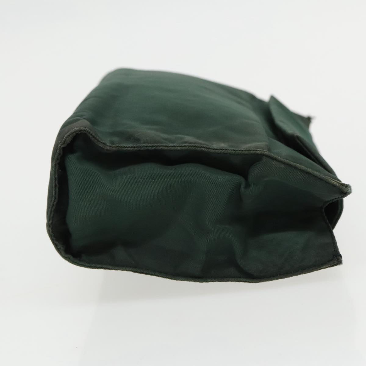 PRADA Pouch Nylon Green Auth bs19306