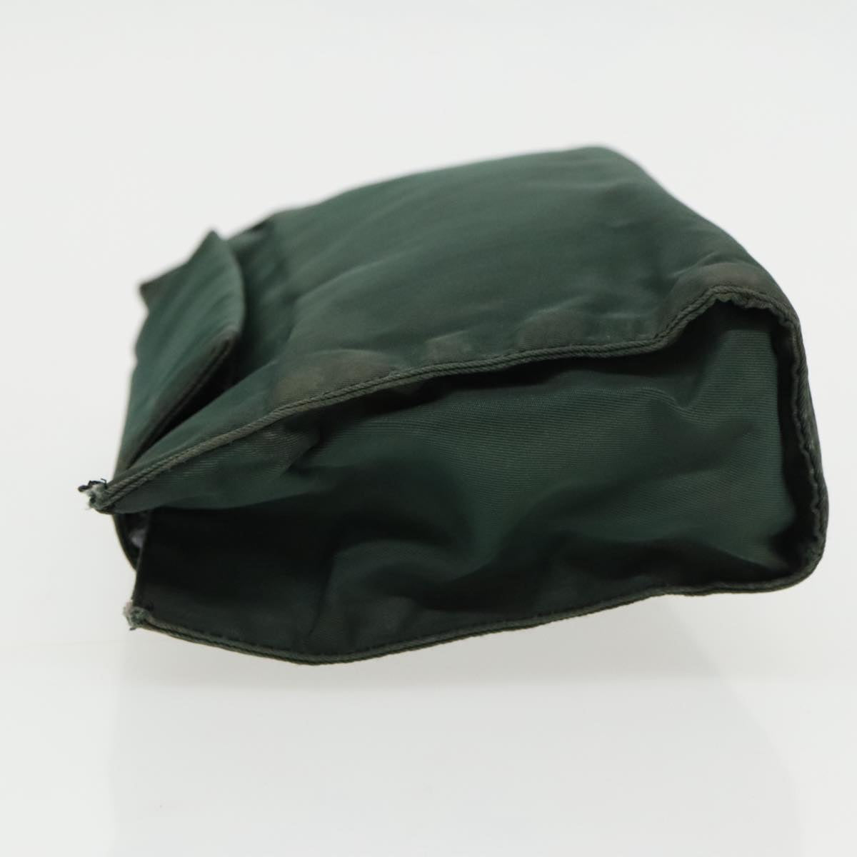 PRADA Pouch Nylon Green Auth bs19306