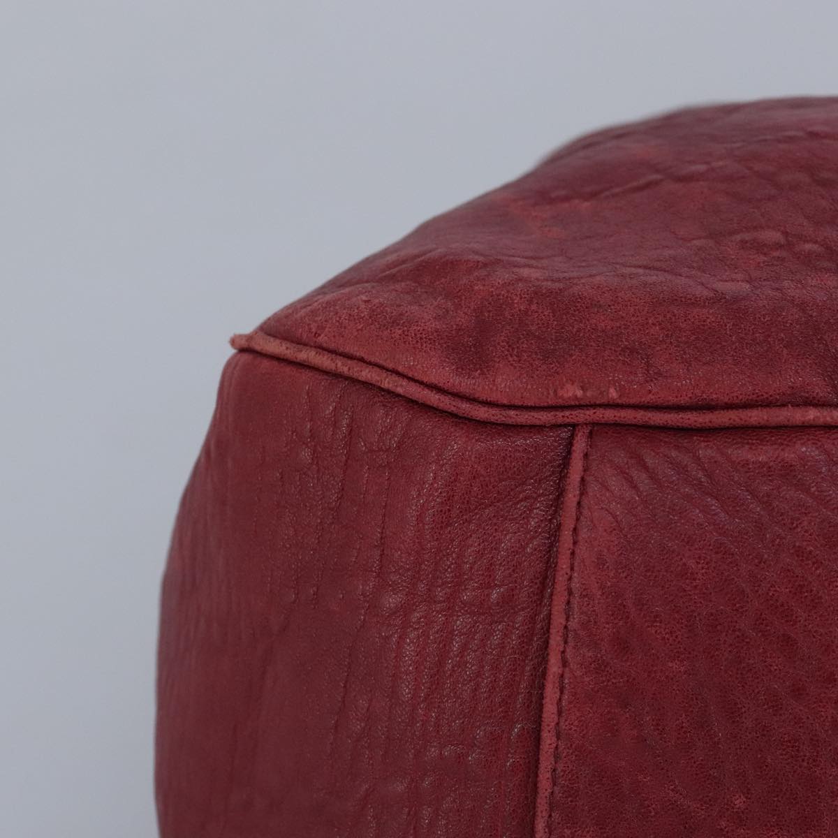 SAINT LAURENT Shoulder Bag Leather Red Silver 228340 Auth bs19417