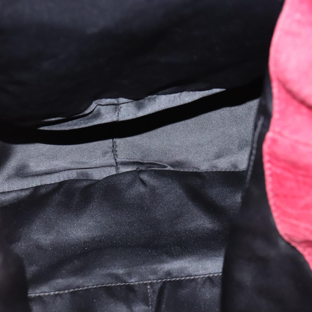 SAINT LAURENT Shoulder Bag Leather Red Silver 228340 Auth bs19417