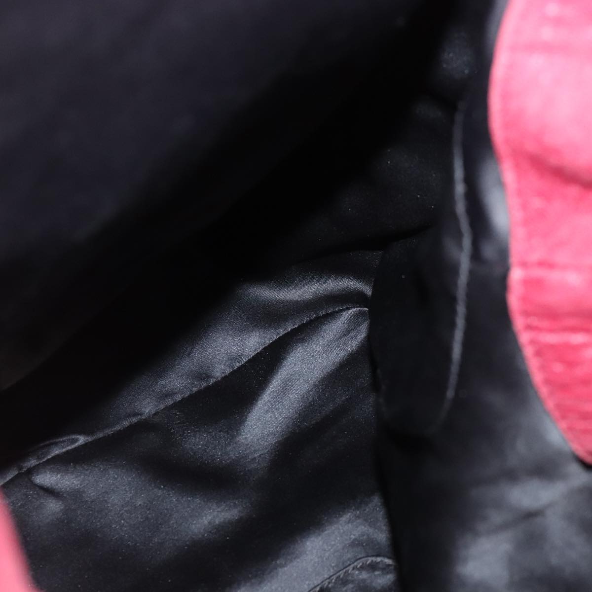 SAINT LAURENT Shoulder Bag Leather Red Silver 228340 Auth bs19417