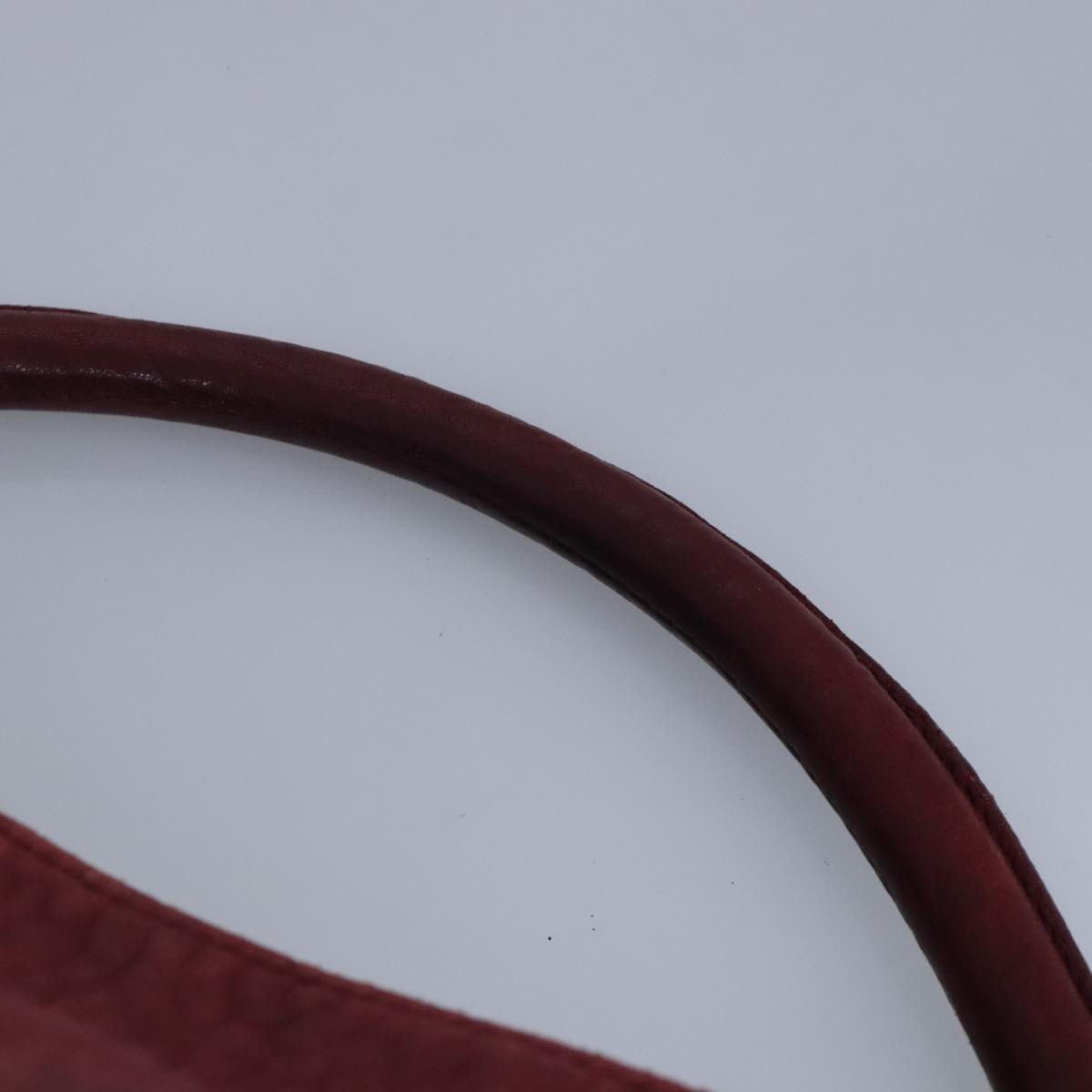 SAINT LAURENT Shoulder Bag Leather Red Silver 228340 Auth bs19417