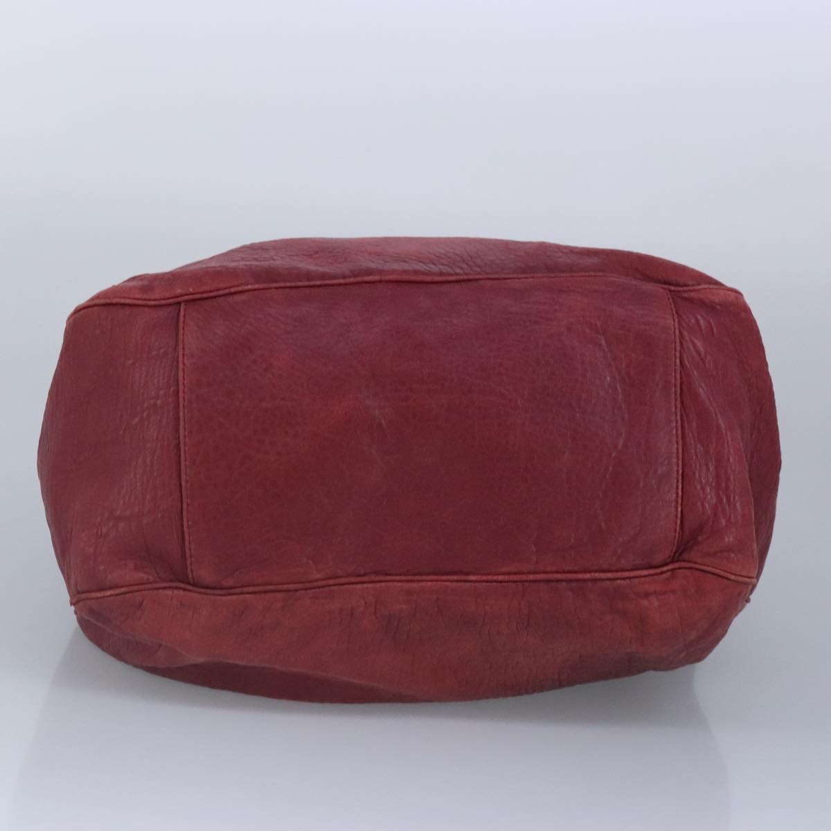 SAINT LAURENT Shoulder Bag Leather Red Silver 228340 Auth bs19417