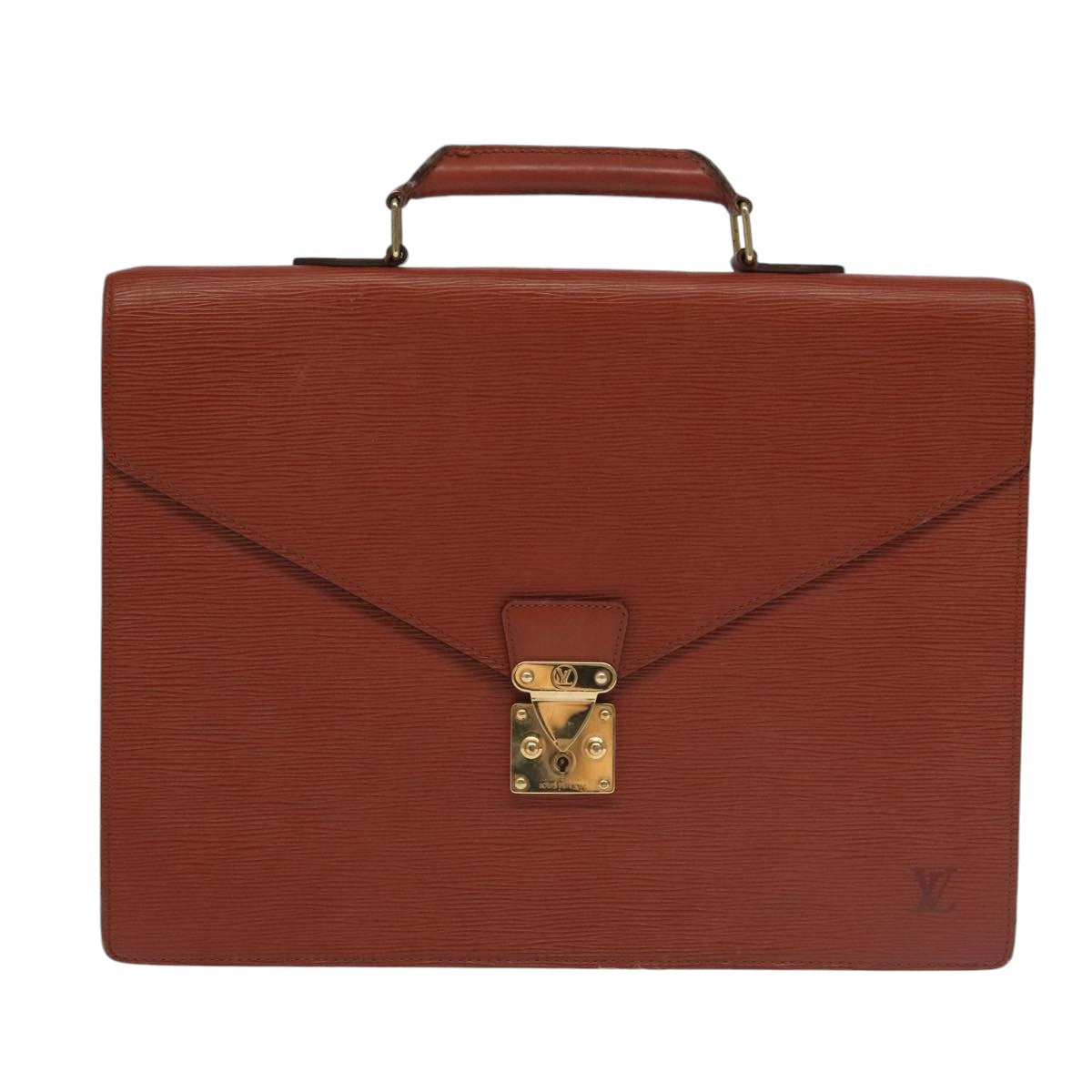 LOUIS VUITTON Epi Serviette Conseiller Briefcase Brown M54423 LV Auth bs19535