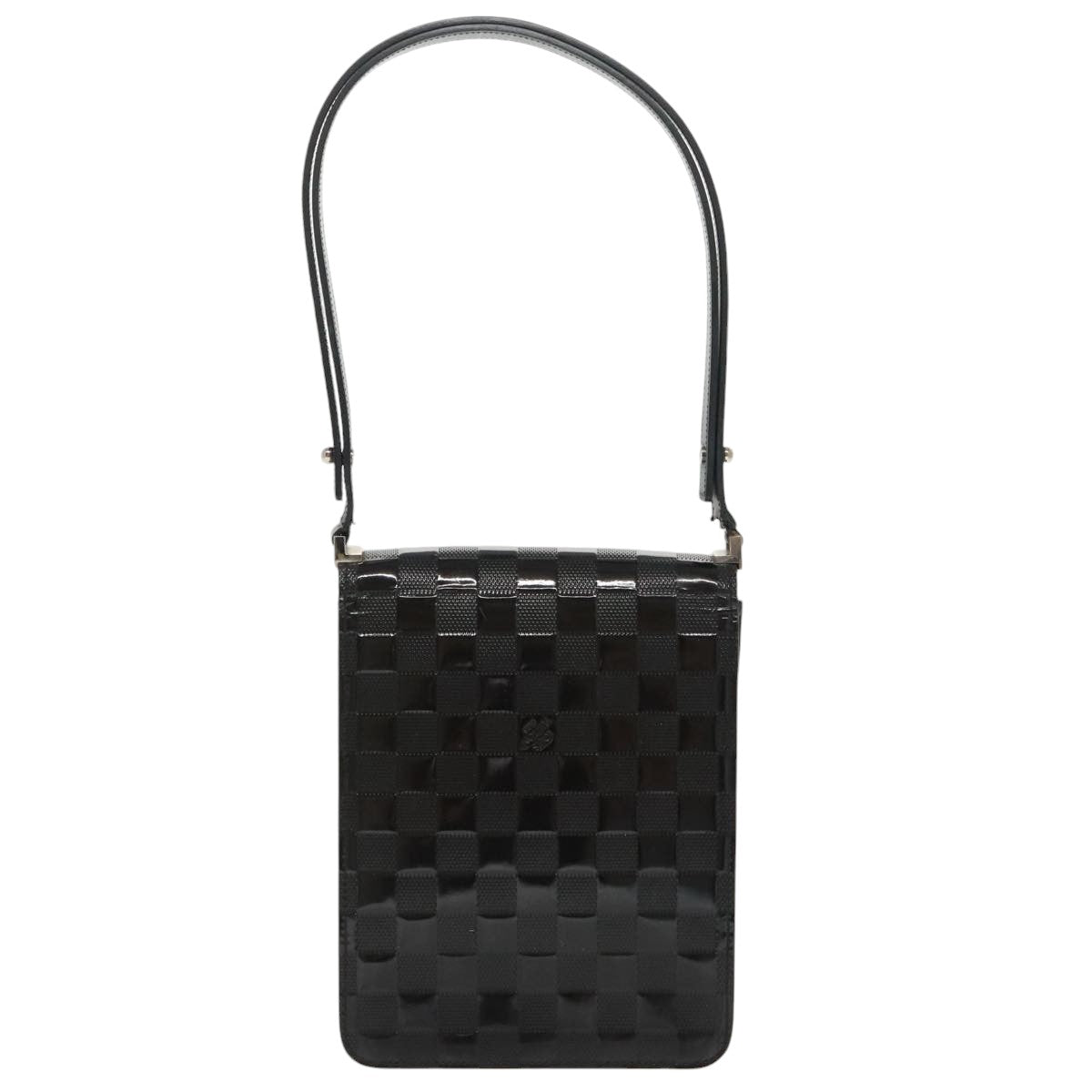 LOUIS VUITTON Damier Vernis Club Shoulder Bag Black M92129 LV Auth bs19539