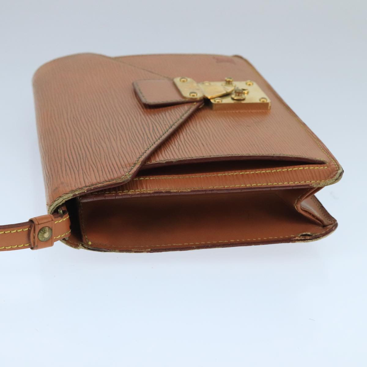 LOUIS VUITTON Epi Serie Dragonne Hand Bag Brown M52618 LV Auth bs19560
