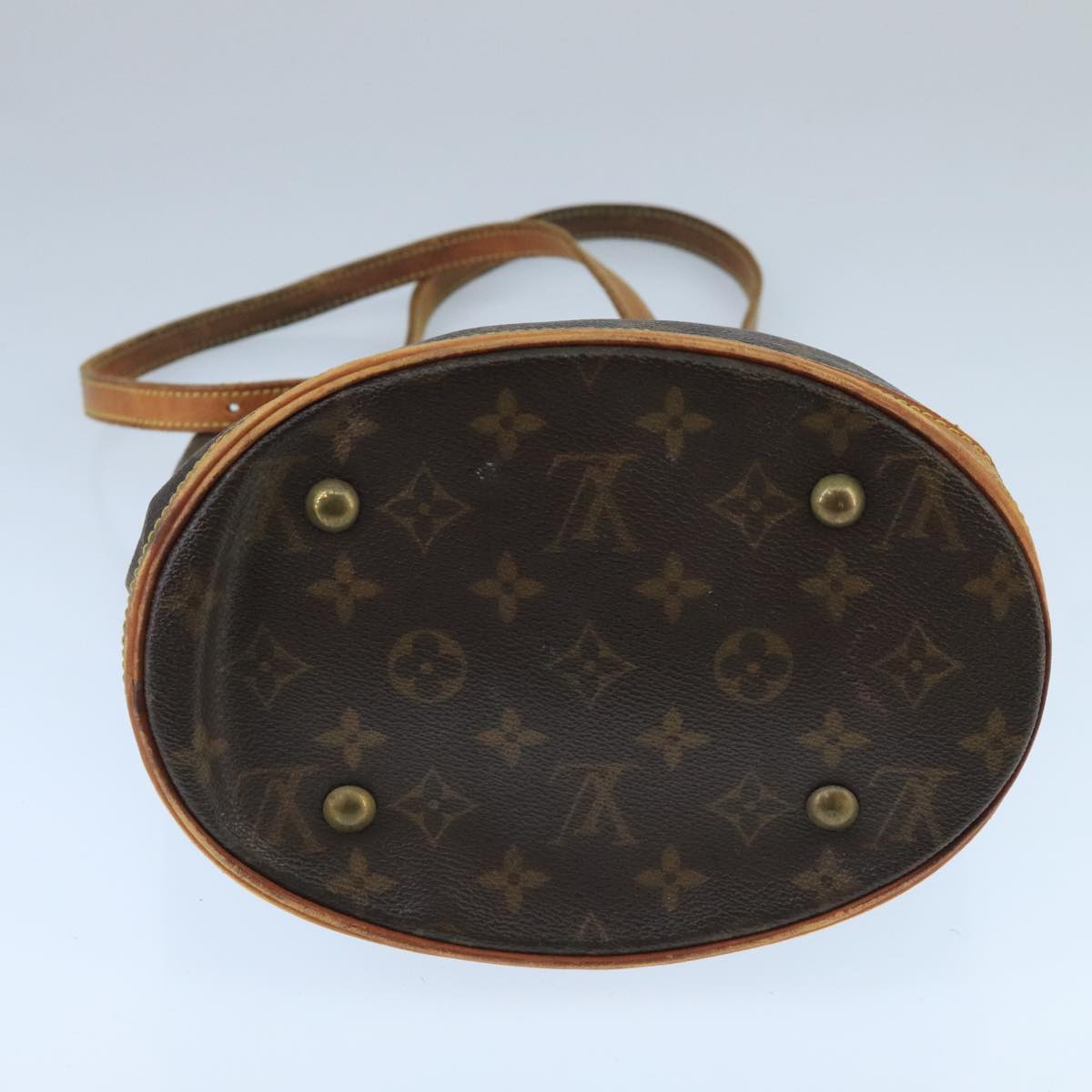 LOUIS VUITTON Monogram Bucket PM Shoulder Bag M42238 LV Auth bs19593