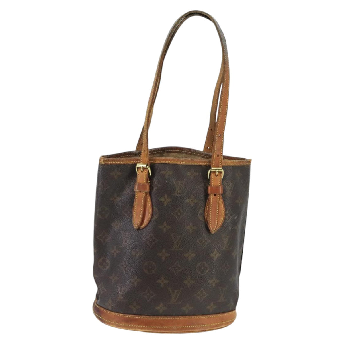 LOUIS VUITTON Monogram Bucket PM Shoulder Bag M42238 LV Auth bs19593