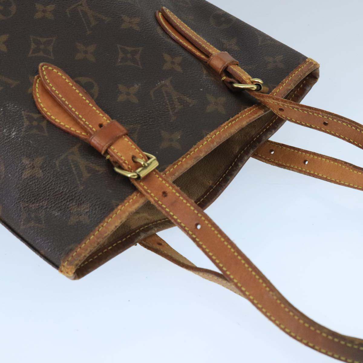 LOUIS VUITTON Monogram Bucket PM Shoulder Bag M42238 LV Auth bs19593