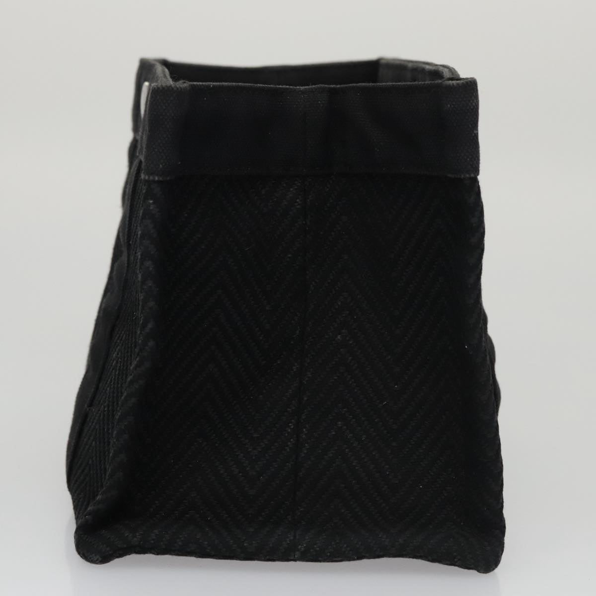 HERMES Mini Cabas Pouch Canvas Black Auth bs19636