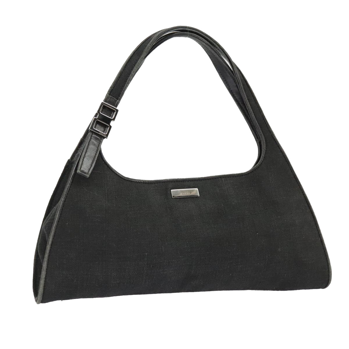 GUCCI Hand Bag Canvas Black 001 4243 Auth bs19668