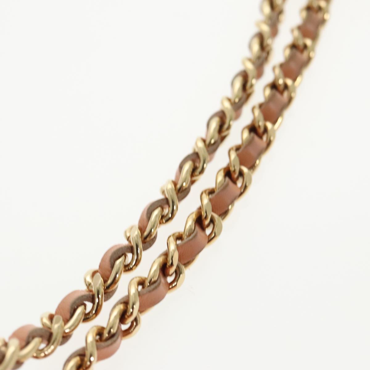 CHANEL Chain Hand Bag Canvas Pink Gold CC Auth bs19701