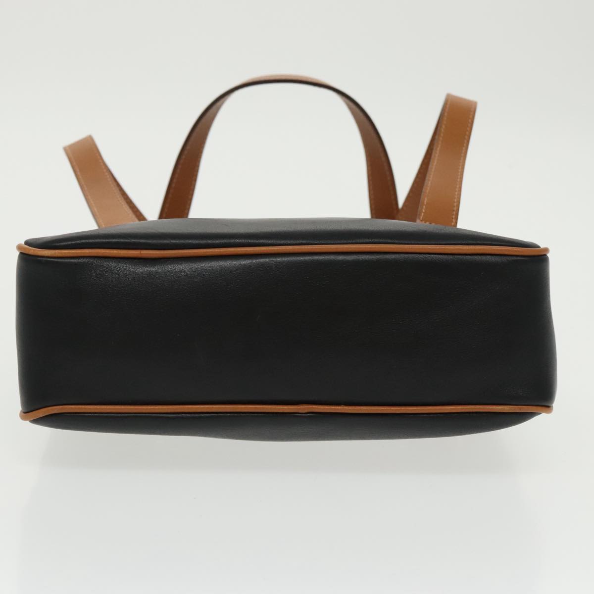 CELINE Hand Bag Leather Black Gold Auth bs19730