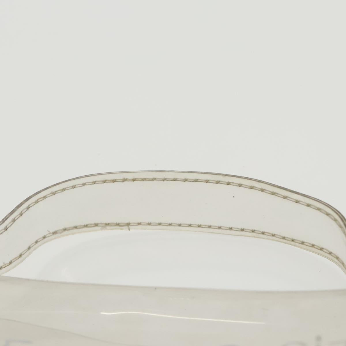 HERMES Kelly Hand Bag Vinyl Clear Gold Auth bs19752