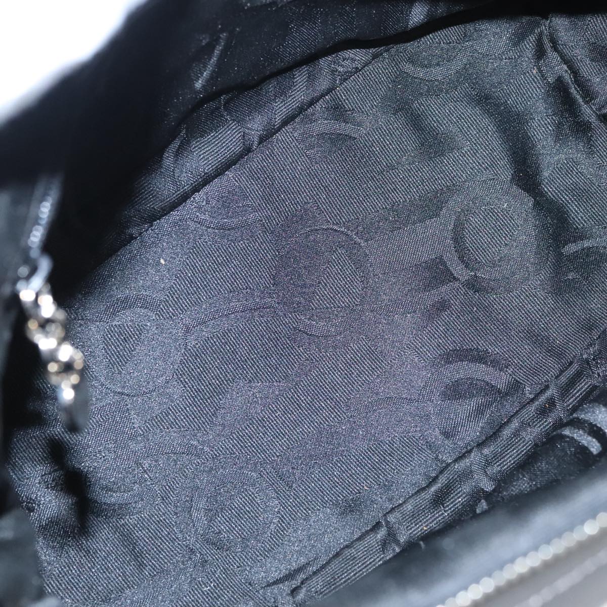 Salvatore Ferragamo Hand Bag Wool Gray Silver Auth bs19764
