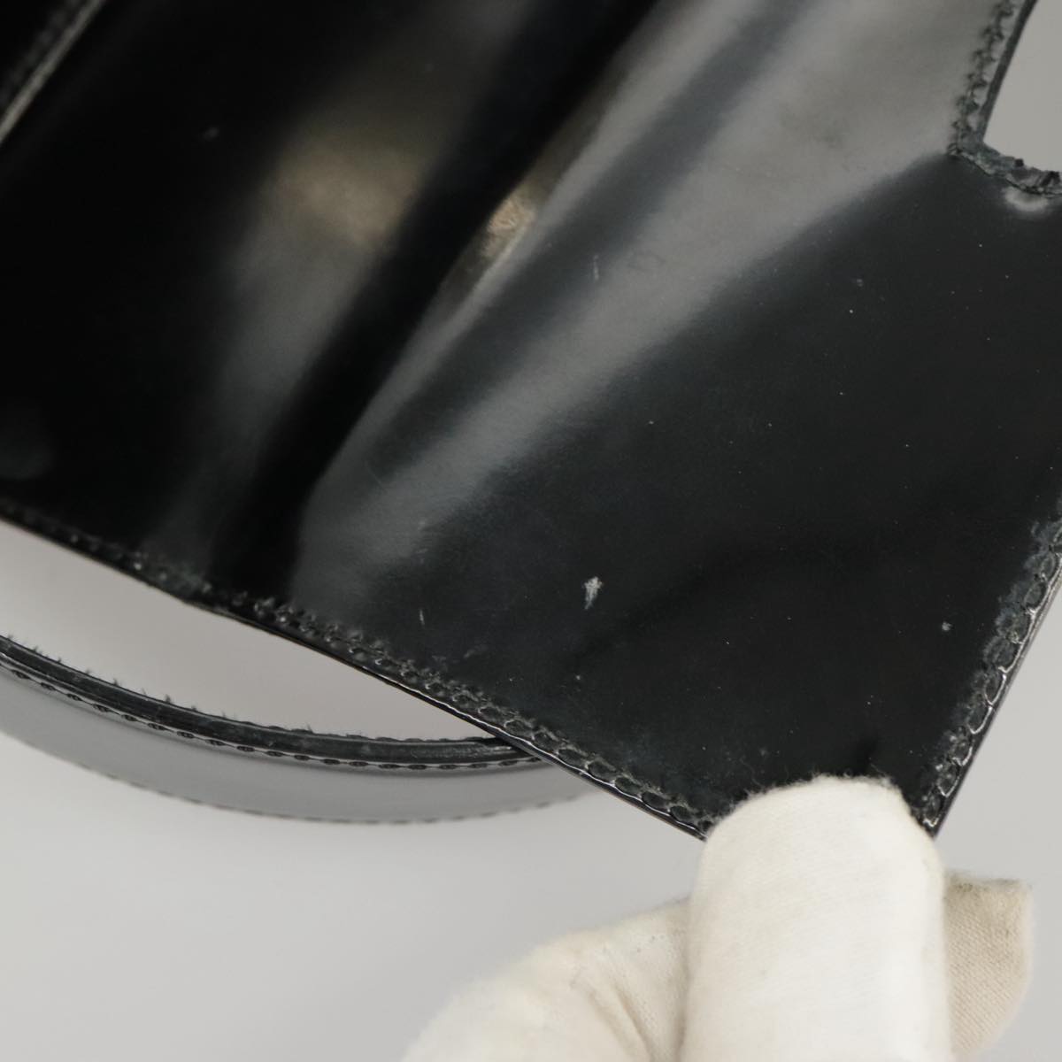 Salvatore Ferragamo Hand Bag Leather 2way Black Silver Auth bs19766