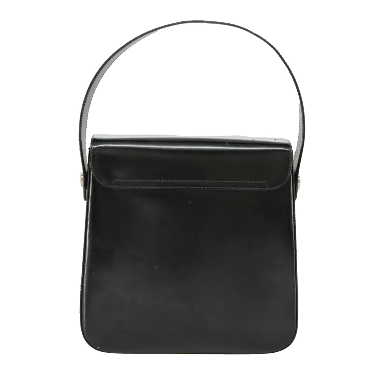 Salvatore Ferragamo Hand Bag Leather 2way Black Silver Auth bs19766
