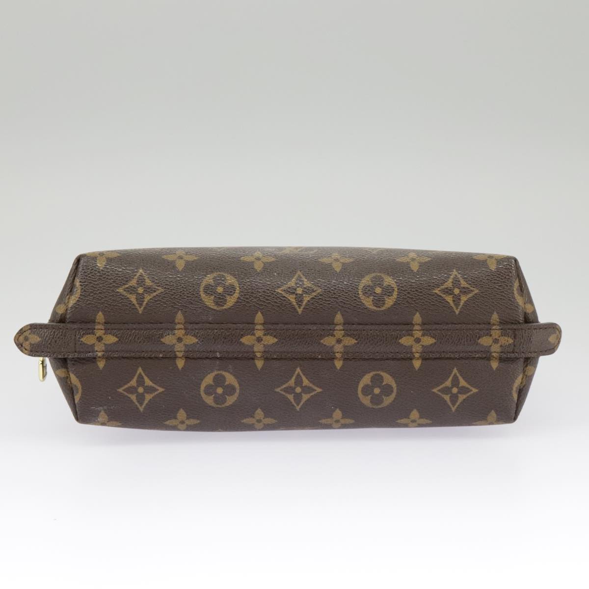 LOUIS VUITTON Monogram Trousse Demi Ronde Cosmetic Pouch M47520 LV Auth bs19805