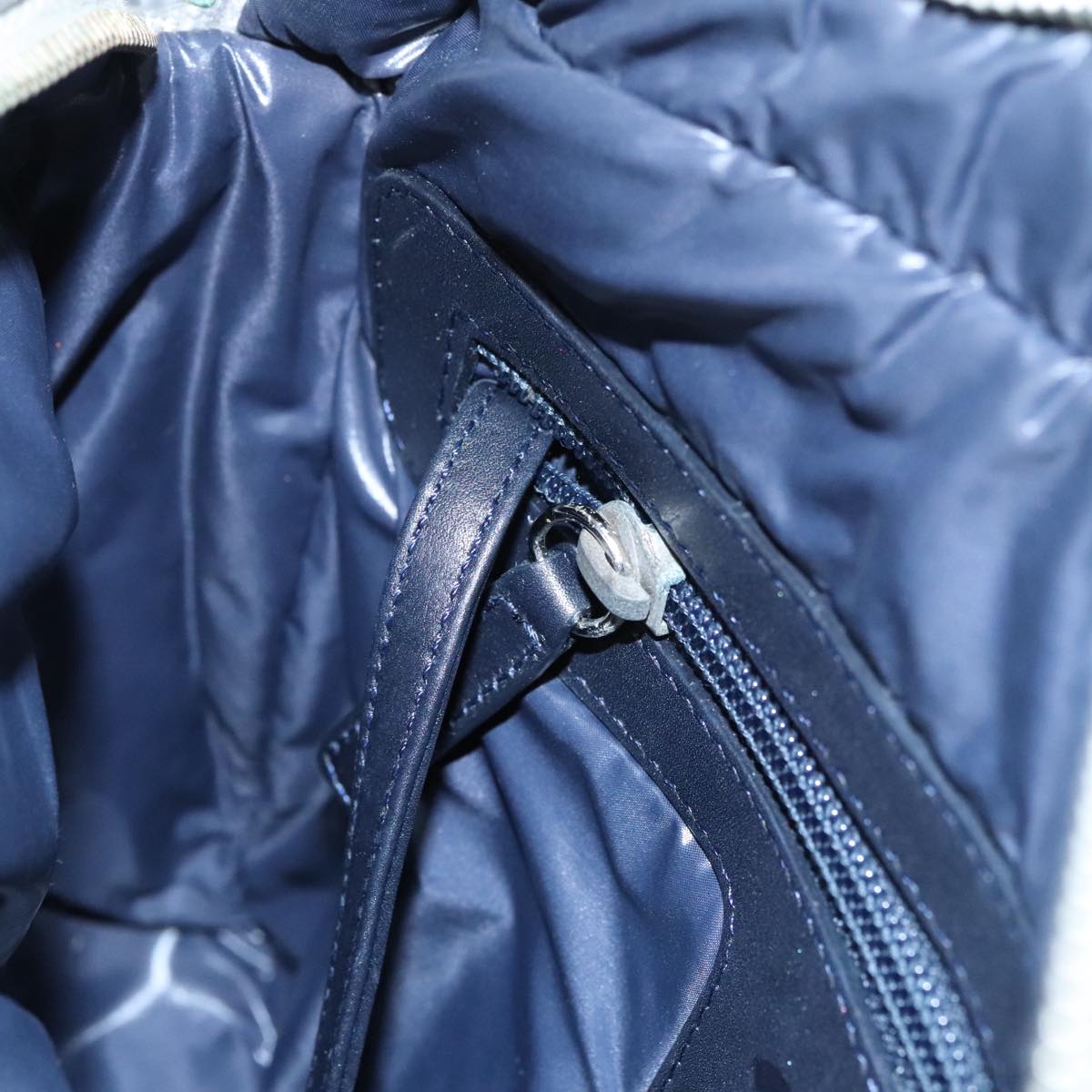 CHANEL Coco Cocoon Shoulder Bag Silver CC Auth bs19808