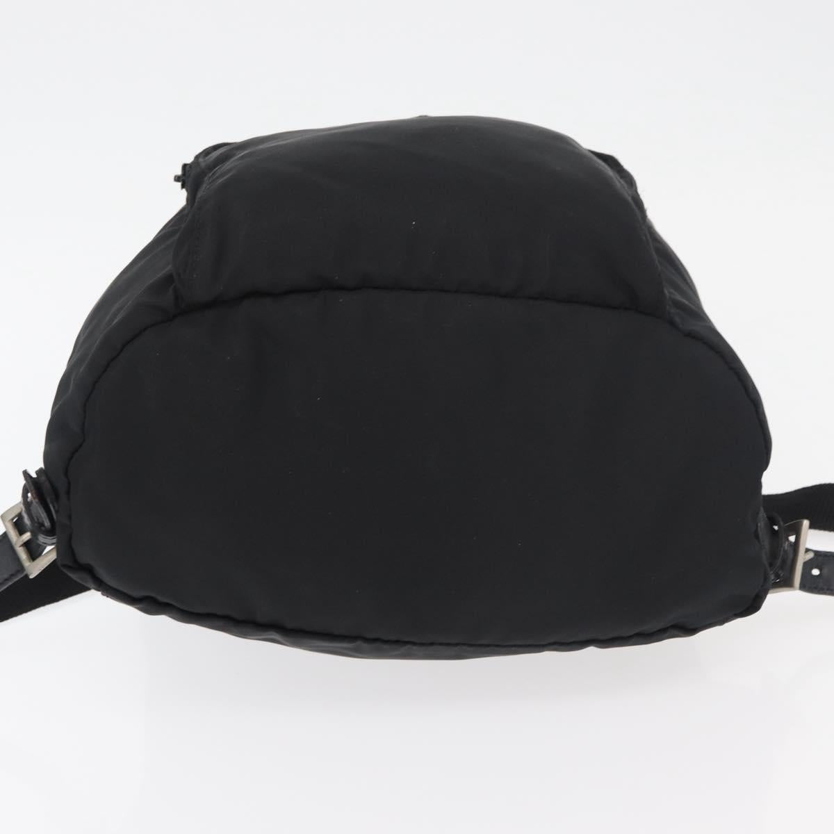 PRADA Backpack Nylon Black Silver Auth bs19849