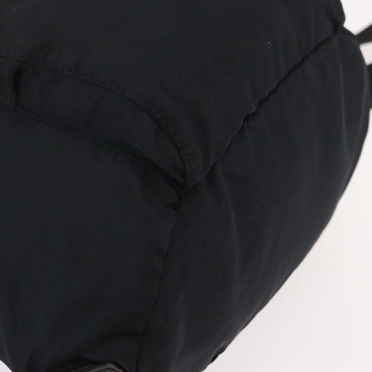 PRADA Backpack Nylon Black Silver Auth bs19849