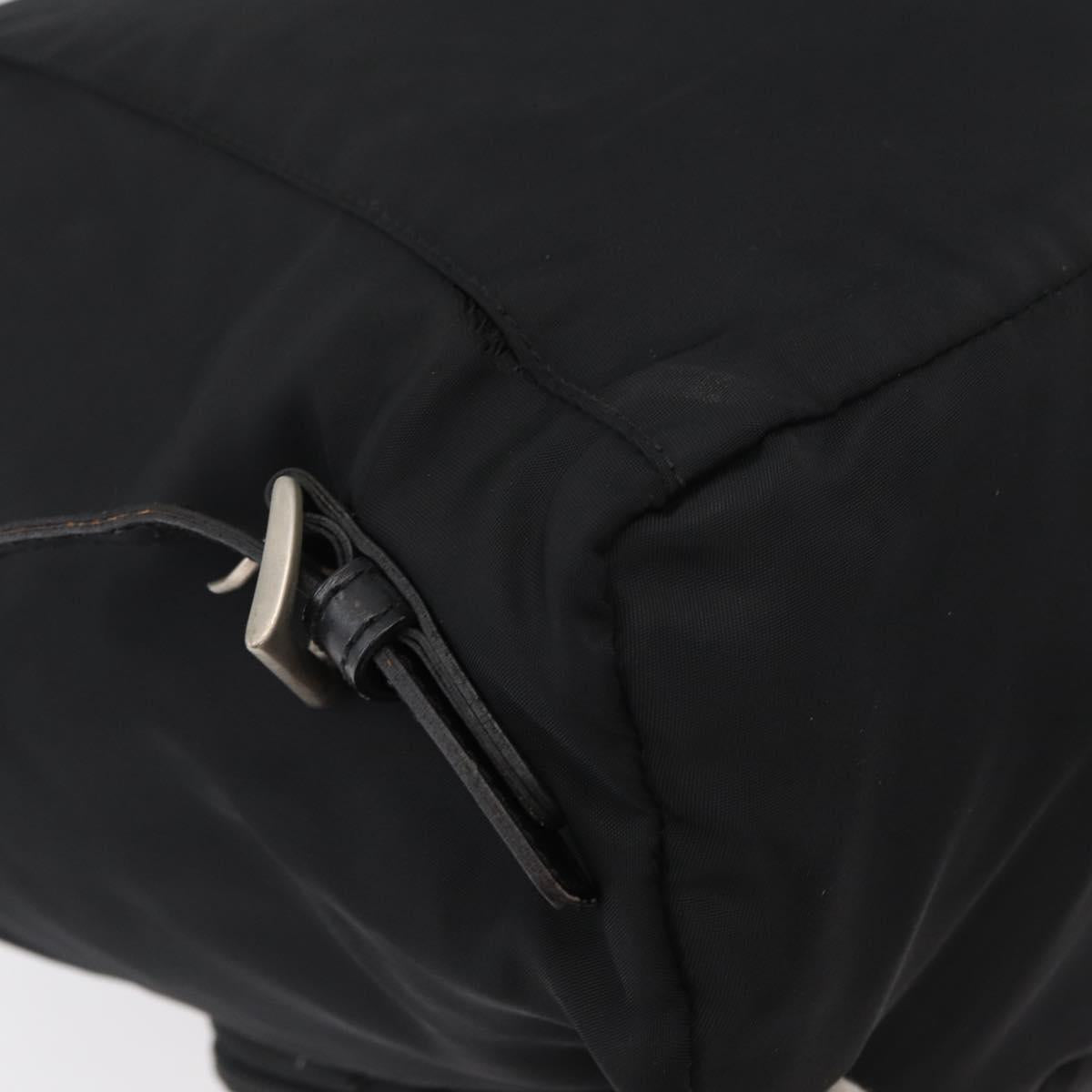 PRADA Backpack Nylon Black Silver Auth bs19849