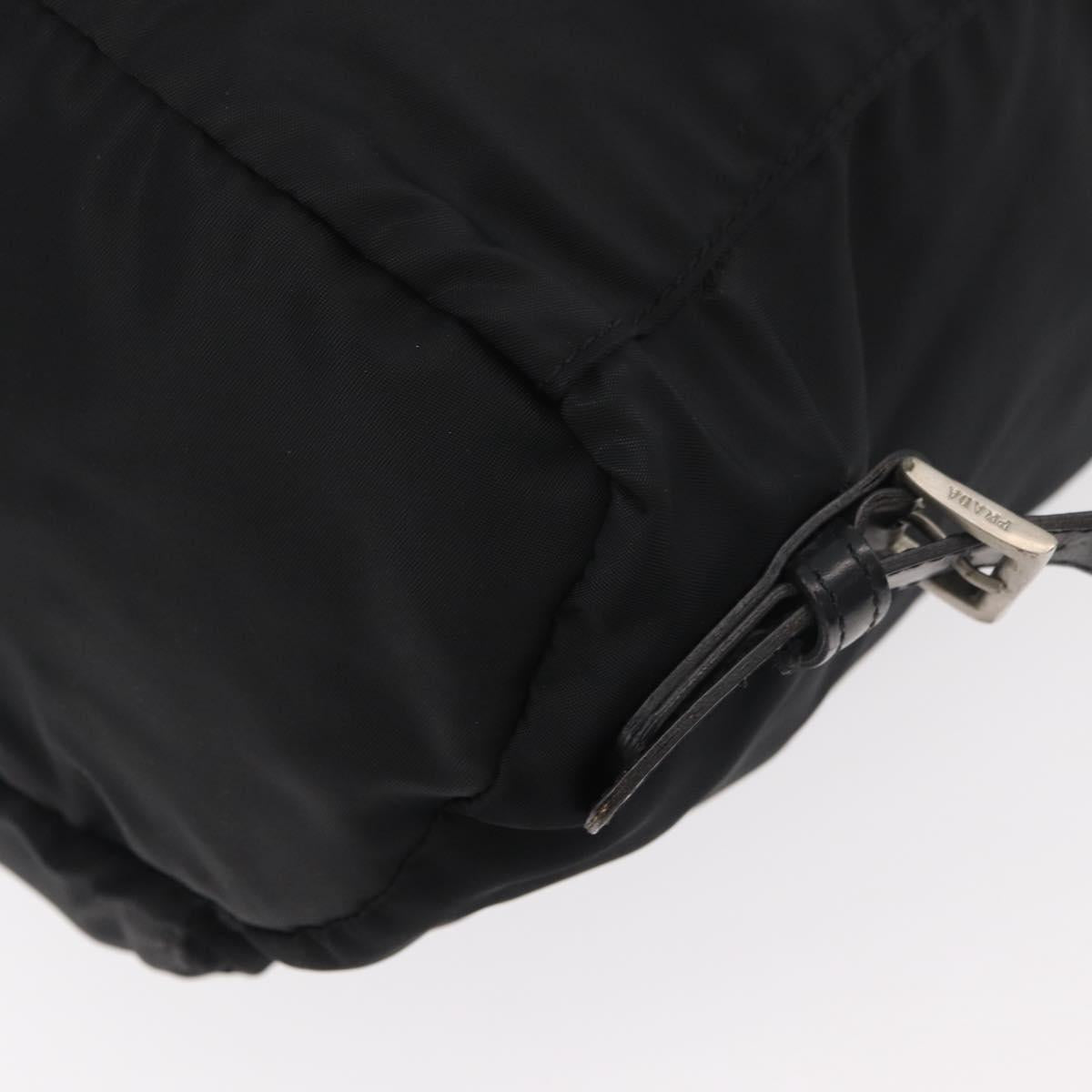 PRADA Backpack Nylon Black Silver Auth bs19849