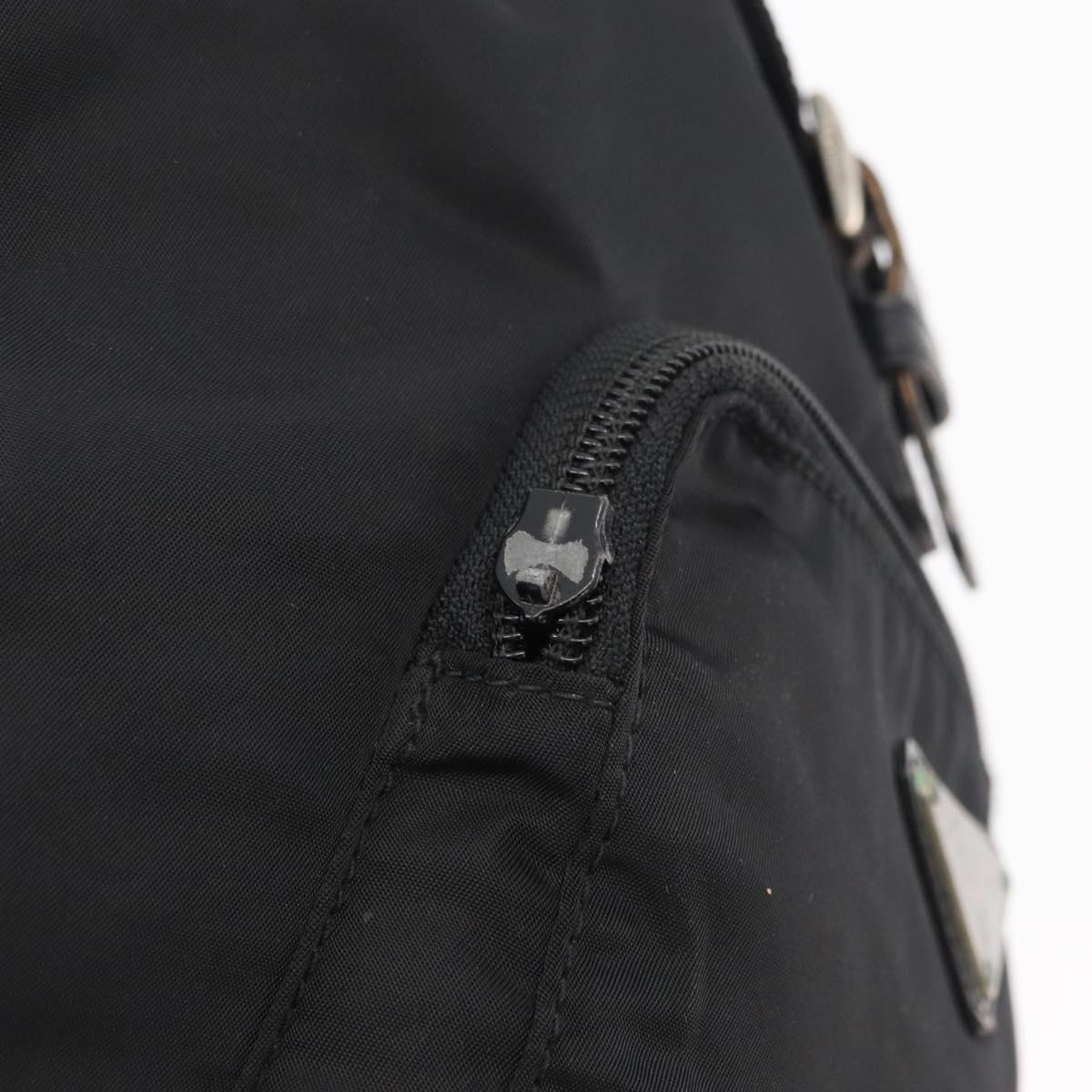 PRADA Backpack Nylon Black Silver Auth bs19849