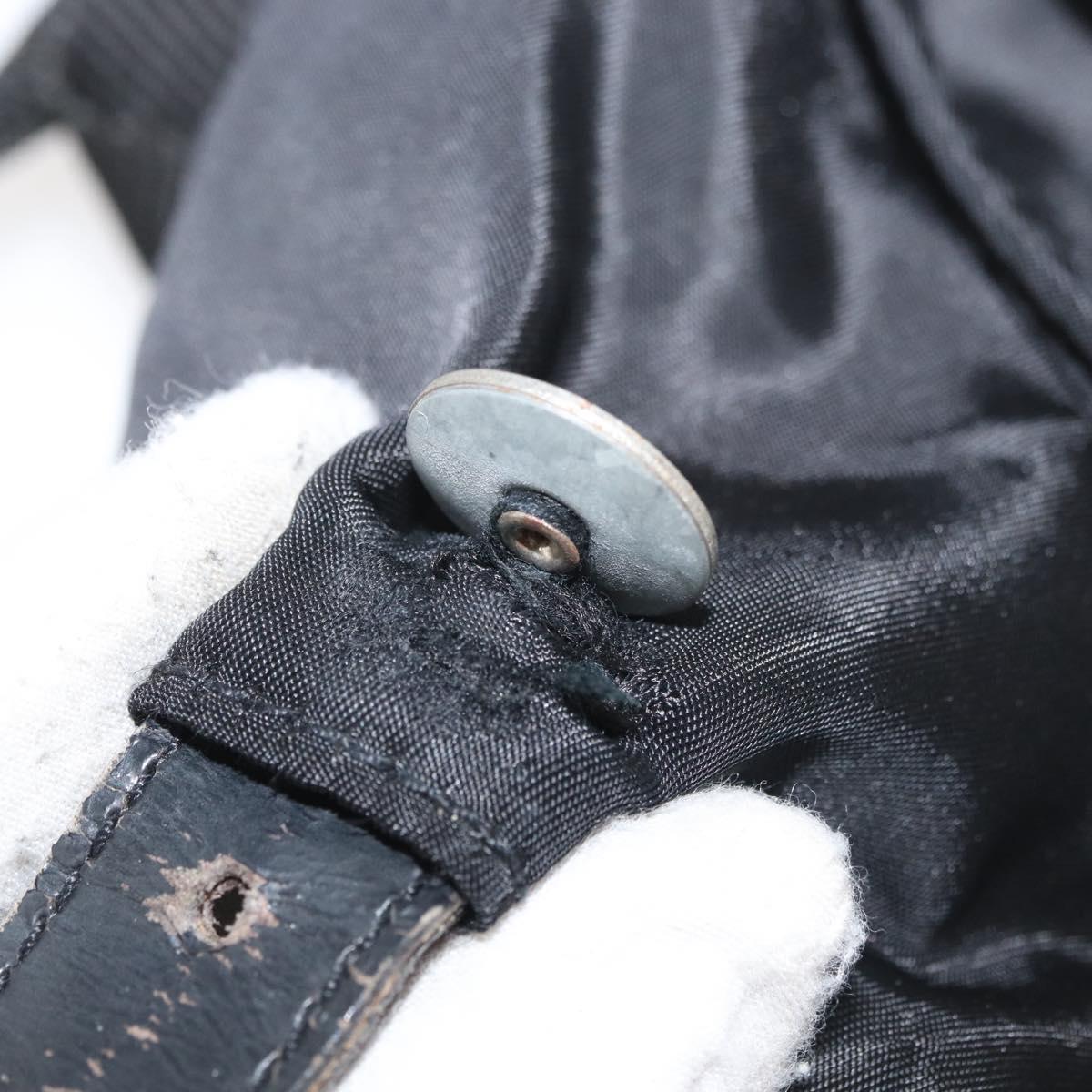 PRADA Backpack Nylon Black Silver Auth bs19849