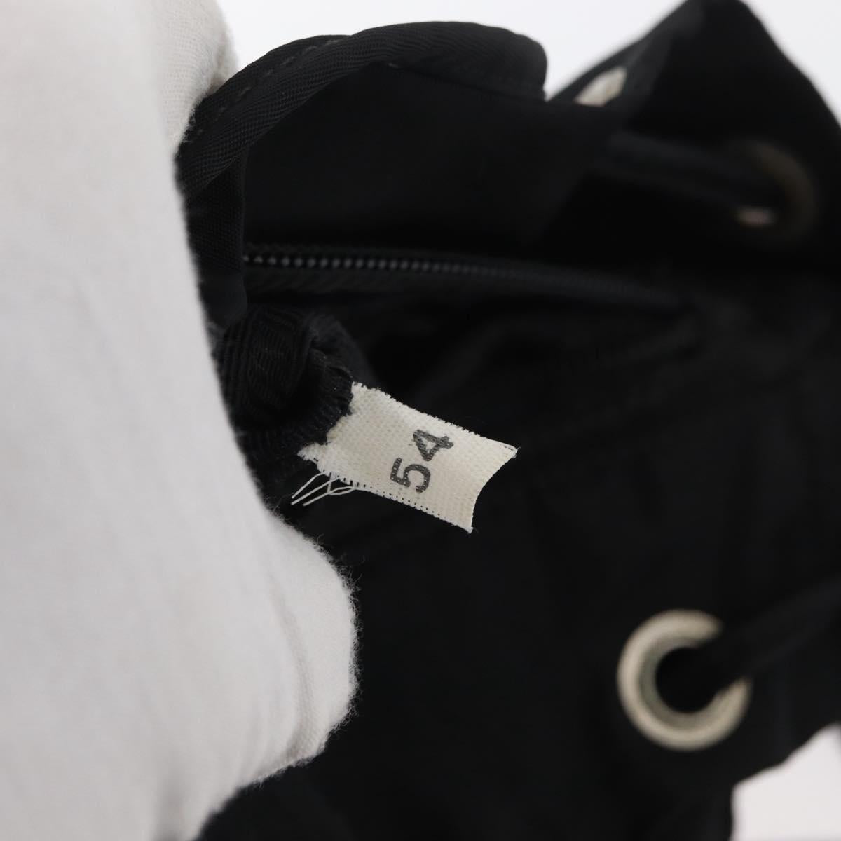 PRADA Backpack Nylon Black Silver Auth bs19849