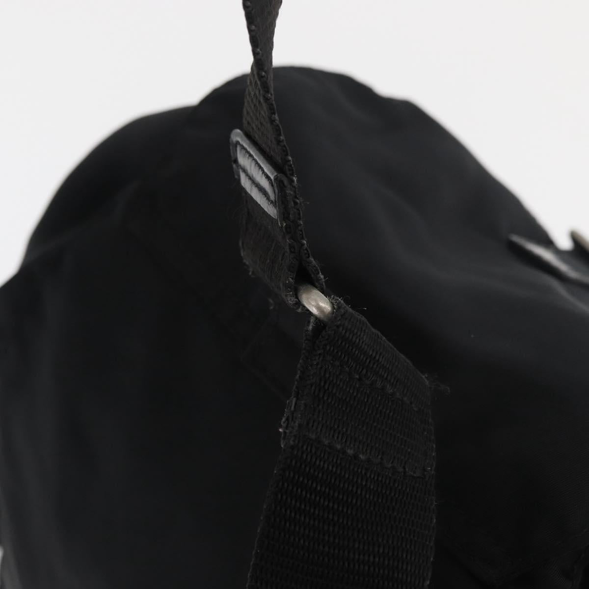 PRADA Backpack Nylon Black Silver Auth bs19849