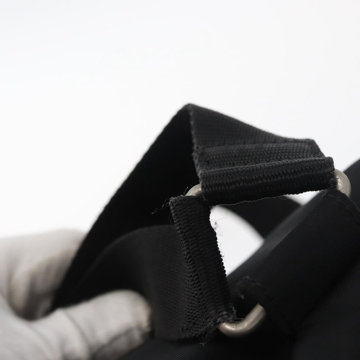 PRADA Backpack Nylon Black Silver Auth bs19849