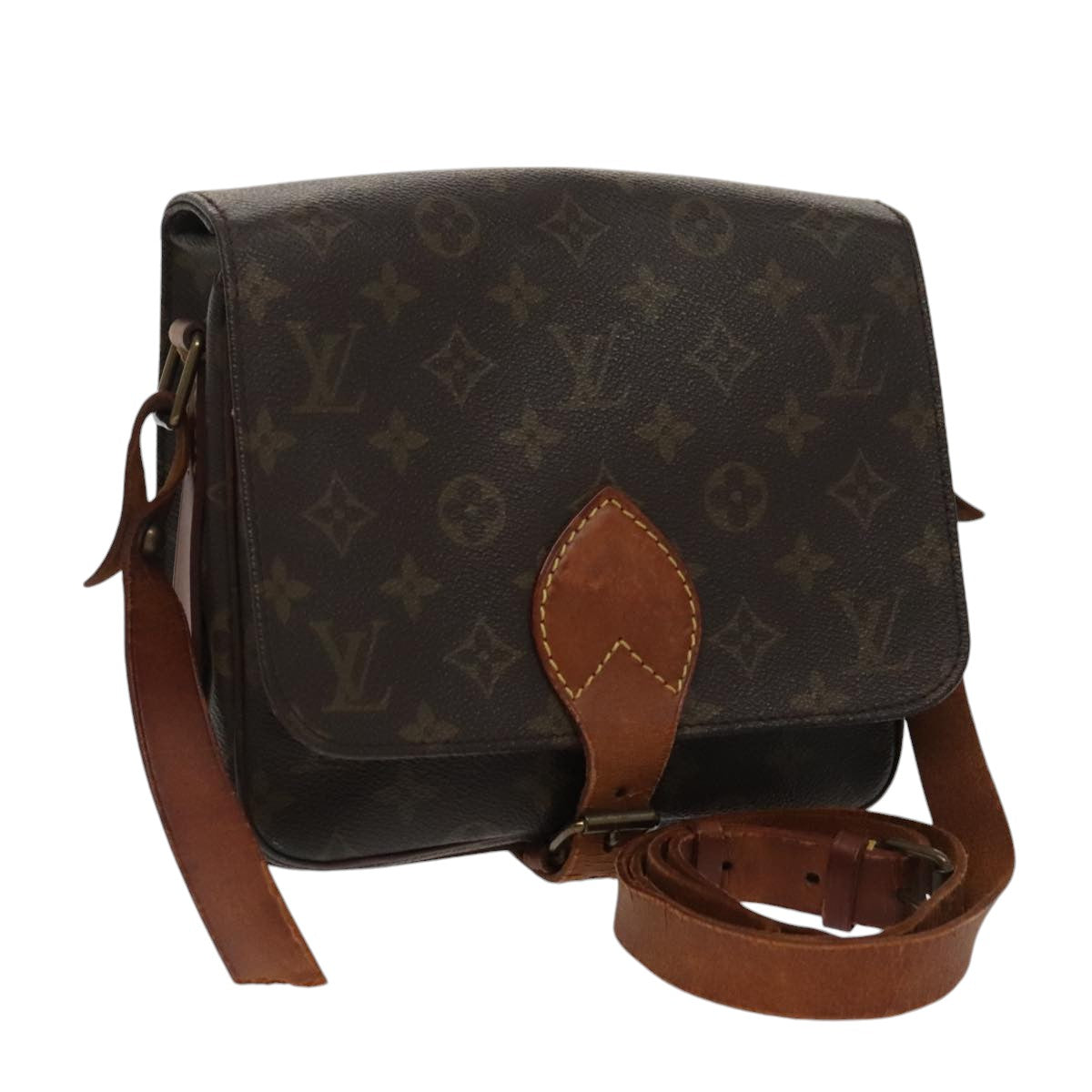 LOUIS VUITTON Monogram Cartouchiere MM Shoulder Bag M51253 LV Auth bs19893