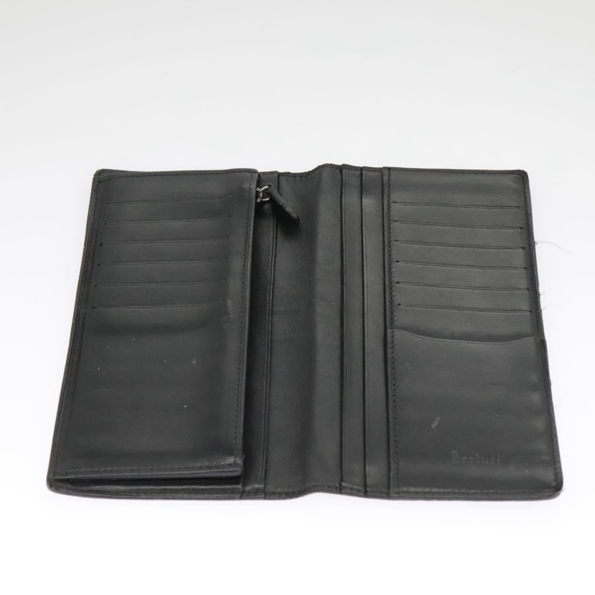 Berluti Calligraphy Long Wallet Leather Brown Auth bs19899