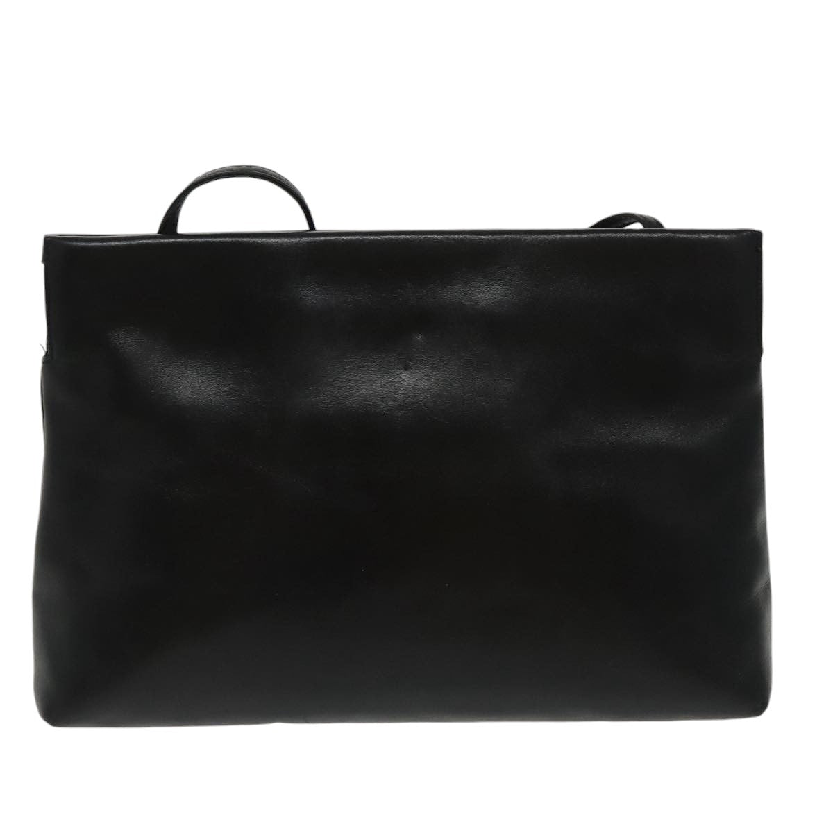 Salvatore Ferragamo Vala Shoulder Bag Leather Black Gold Auth bs19916