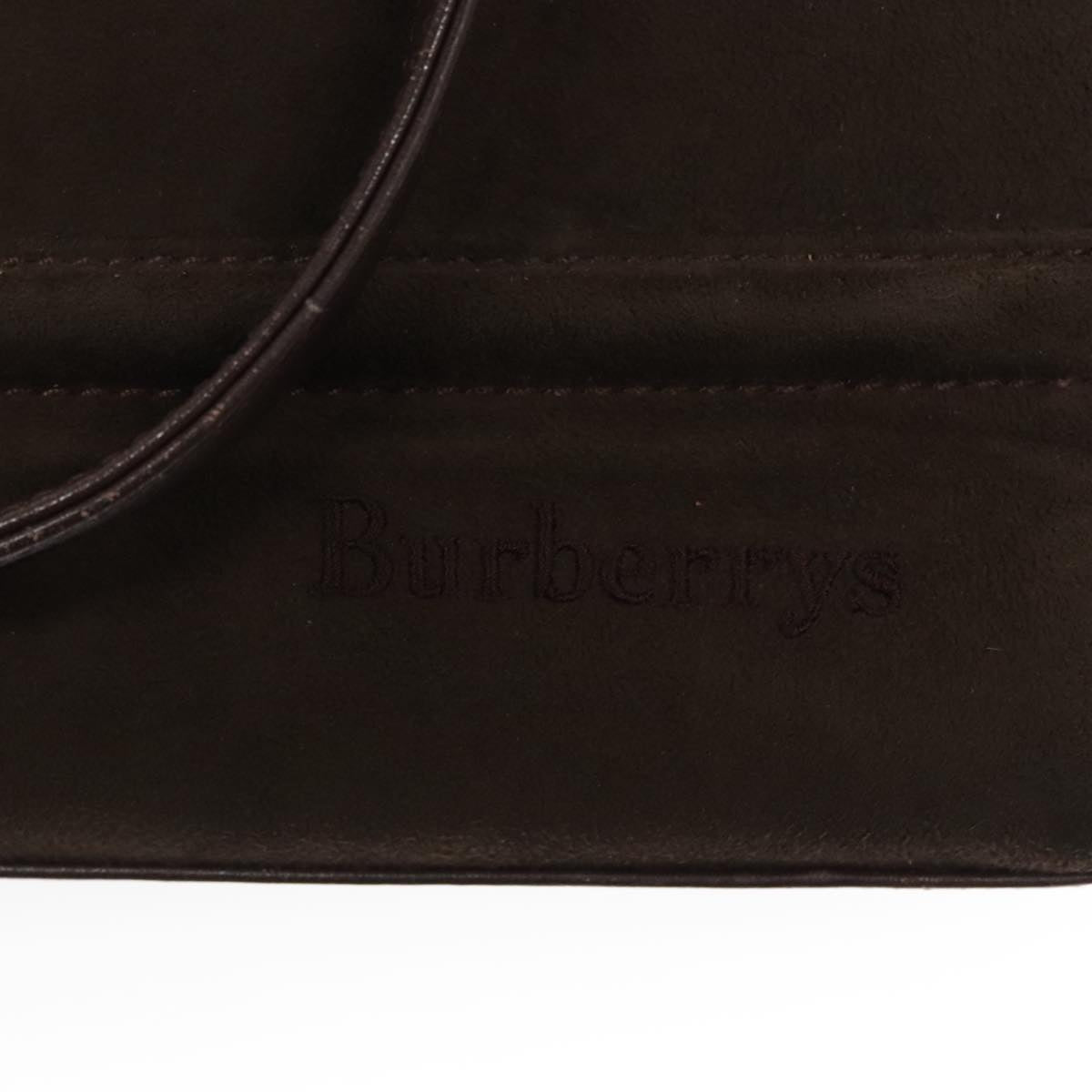 Burberrys Shoulder Bag Suede Leather Brown Auth bs19920