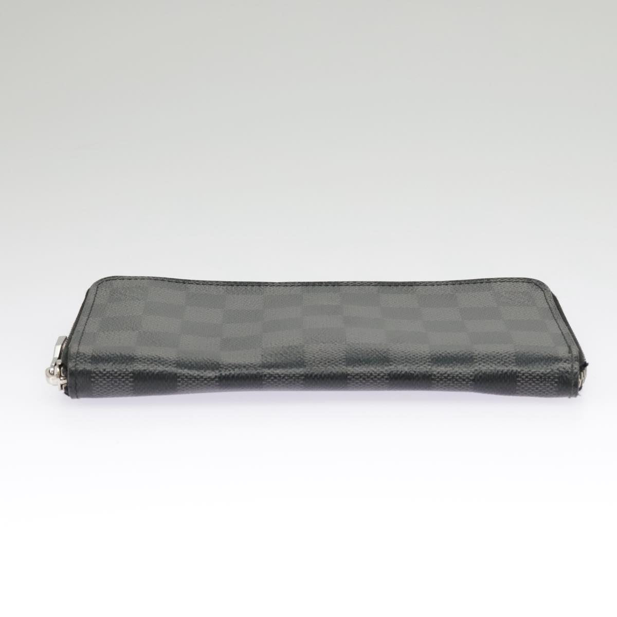 LOUIS VUITTON Damier Graphite Zippy Wallet Vertical N63095 LV Auth bs19927