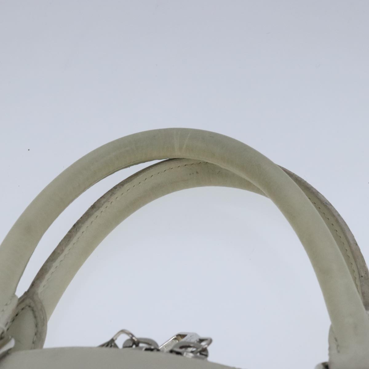 LOUIS VUITTON Naxos Cabas Hand Bag Leather White M95887 LV Auth bs19946