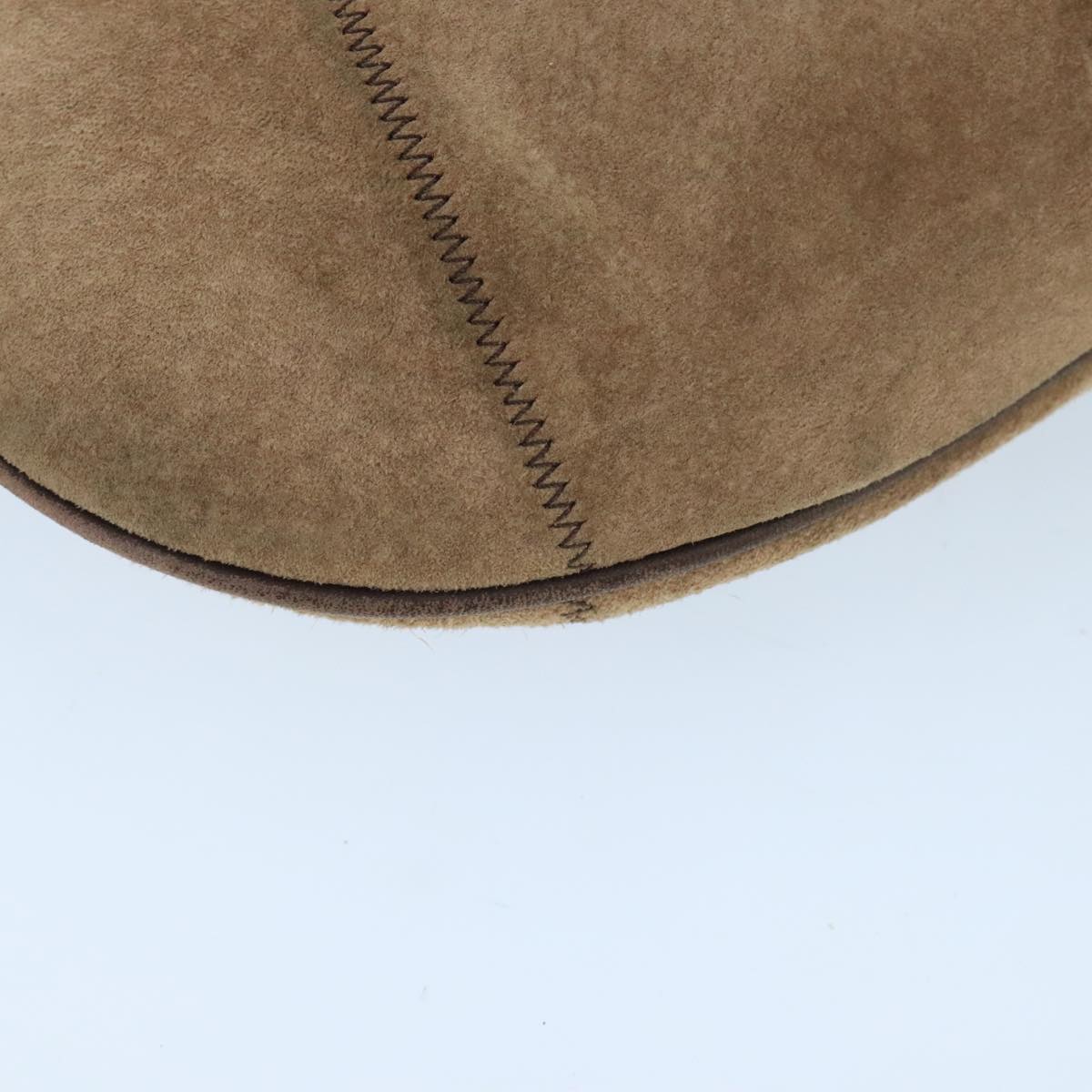 BURBERRY Blue Label Shoulder Bag Suede Brown Silver Auth bs20013