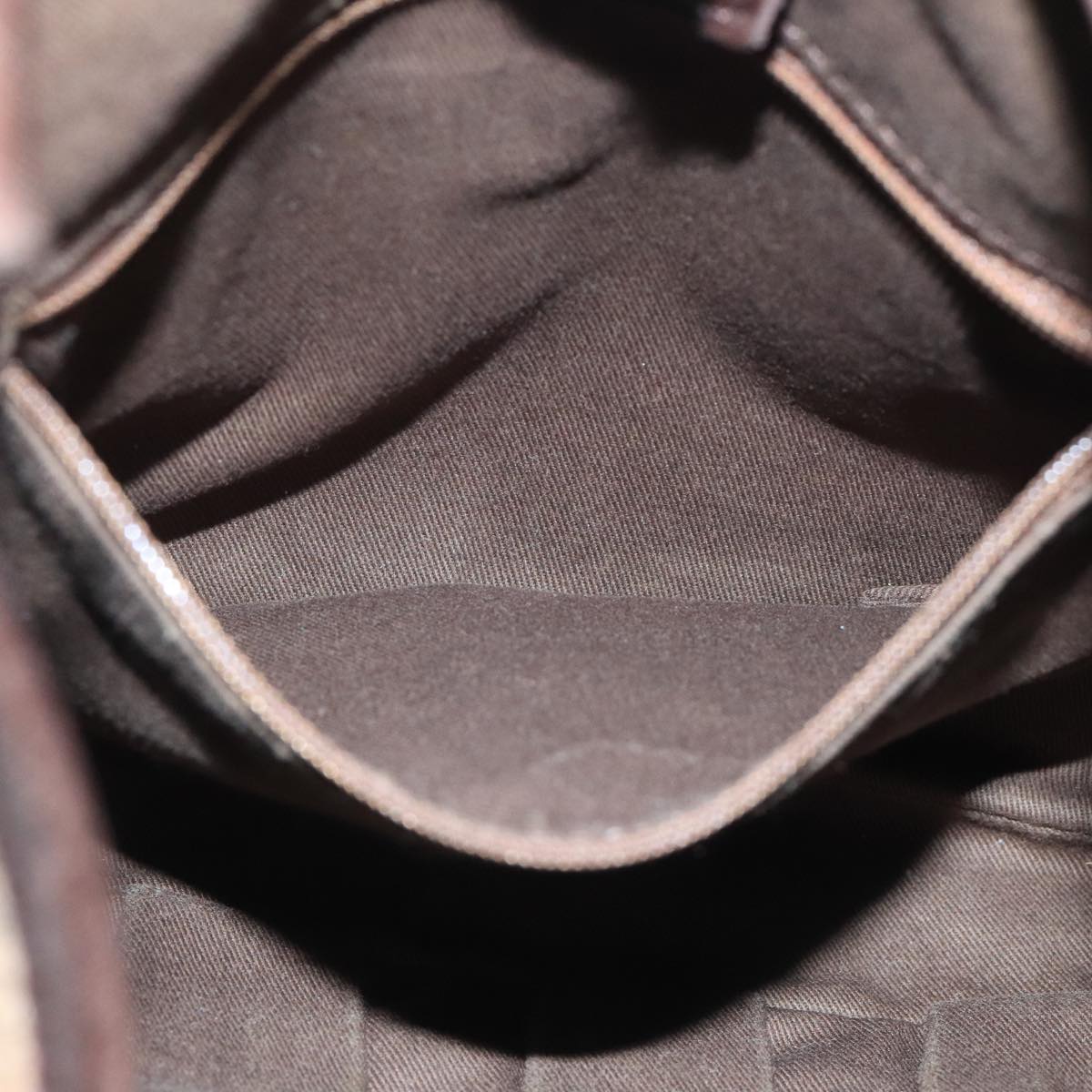 BURBERRY Blue Label Shoulder Bag Suede Brown Silver Auth bs20013