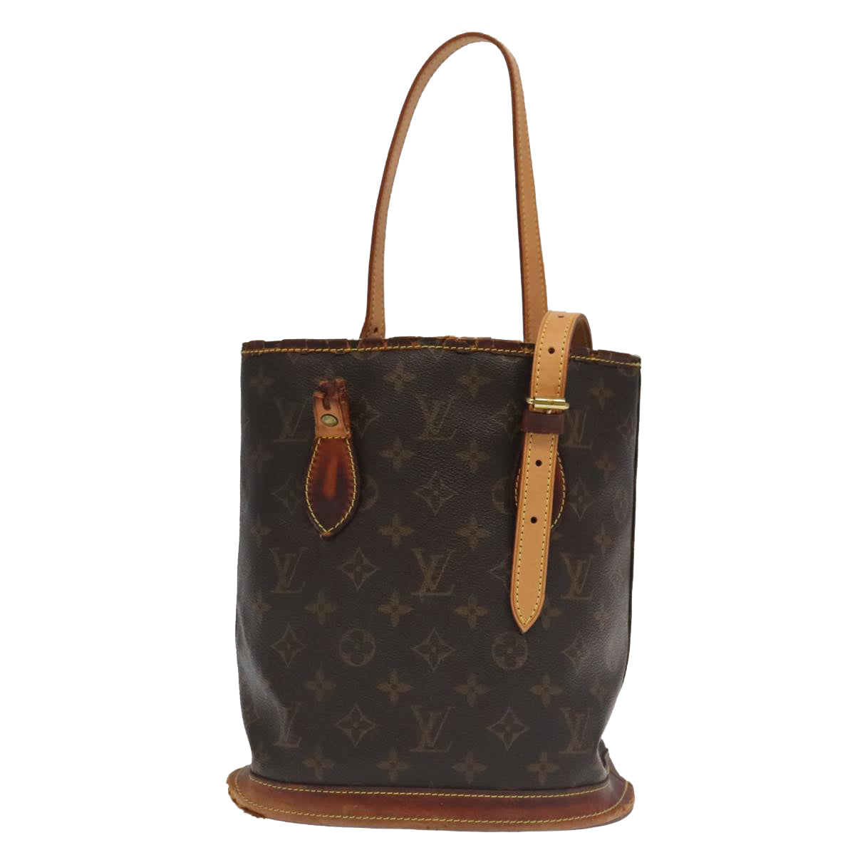 LOUIS VUITTON Monogram Bucket PM Shoulder Bag M42238 LV Auth bs20014