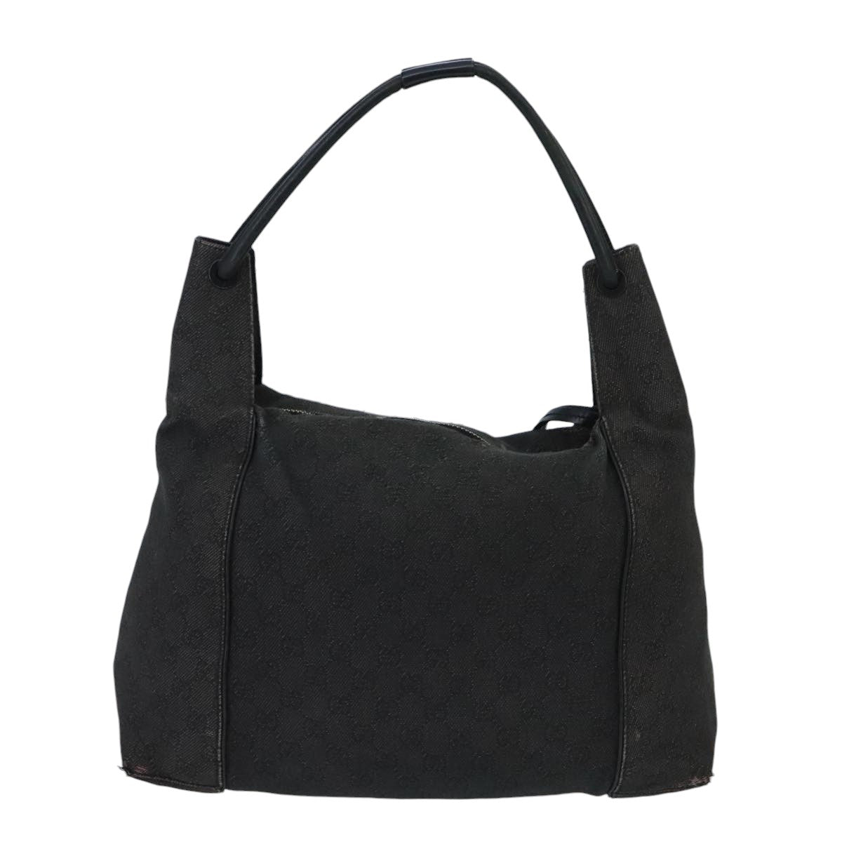 GUCCI GG Canvas Shoulder Bag Black 101292 Auth bs20061