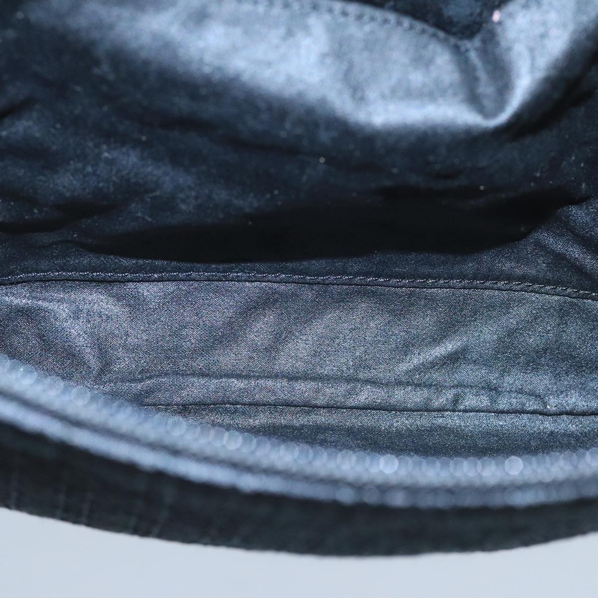 Christian Dior Canage Pouch Nylon Black Gold Auth bs20096